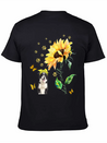 Womens Sunflower Border Collie Mom Dog Lover Gift Lightweight Cotton T-Shirt – Daily Comfort Graphic Shirt