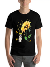 Womens Sunflower Border Collie Mom Dog Lover Gift Lightweight Cotton T-Shirt – Daily Comfort Graphic Shirt