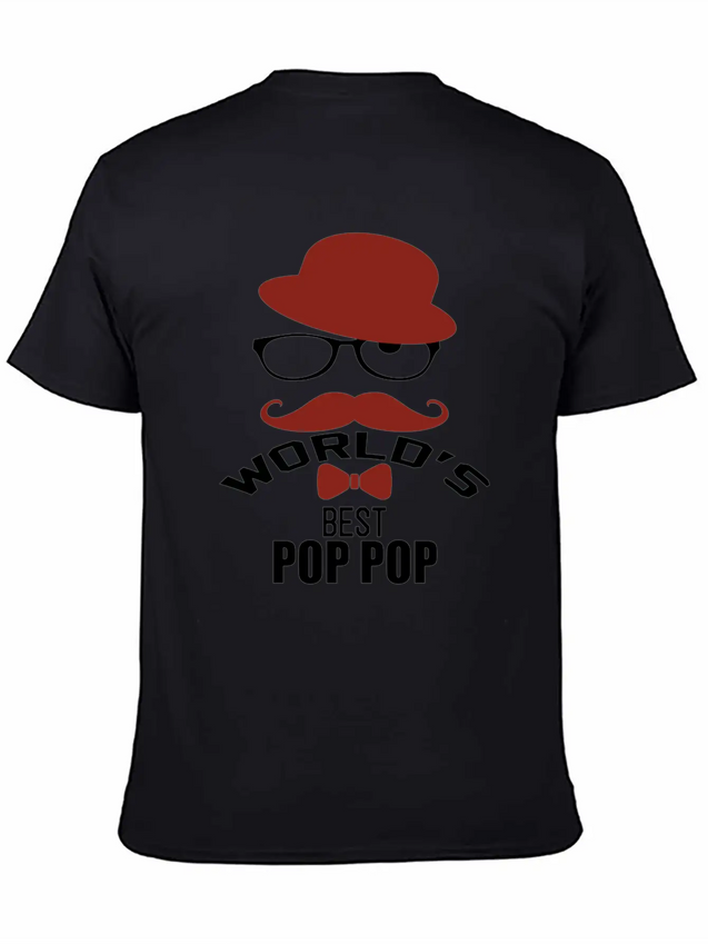 World's Best Pop Pop Lightweight Cotton T-Shirt – Daily Comfort Graphic Shirt
