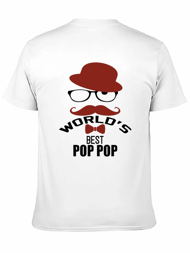 World's Best Pop Pop Lightweight Cotton T-Shirt – Daily Comfort Graphic Shirt