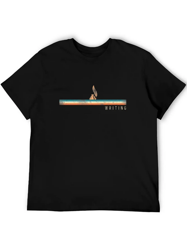 Writing Retro Vintage Novel Writer Lightweight Cotton T-Shirt – Daily Comfort Graphic Shirt
