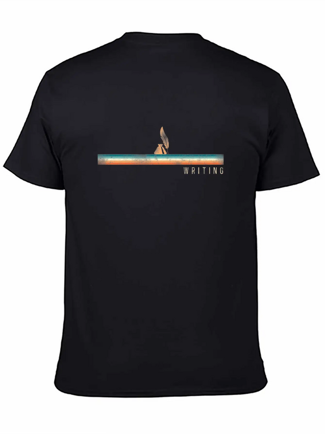Writing Retro Vintage Novel Writer Lightweight Cotton T-Shirt – Daily Comfort Graphic Shirt