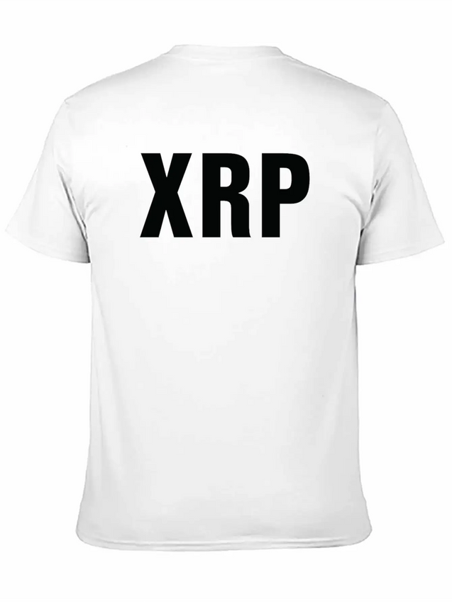XRP Black Cryptocurrency Digital Blockchain Ripple Lightweight Cotton T-Shirt – Daily Comfort Graphic Shirt