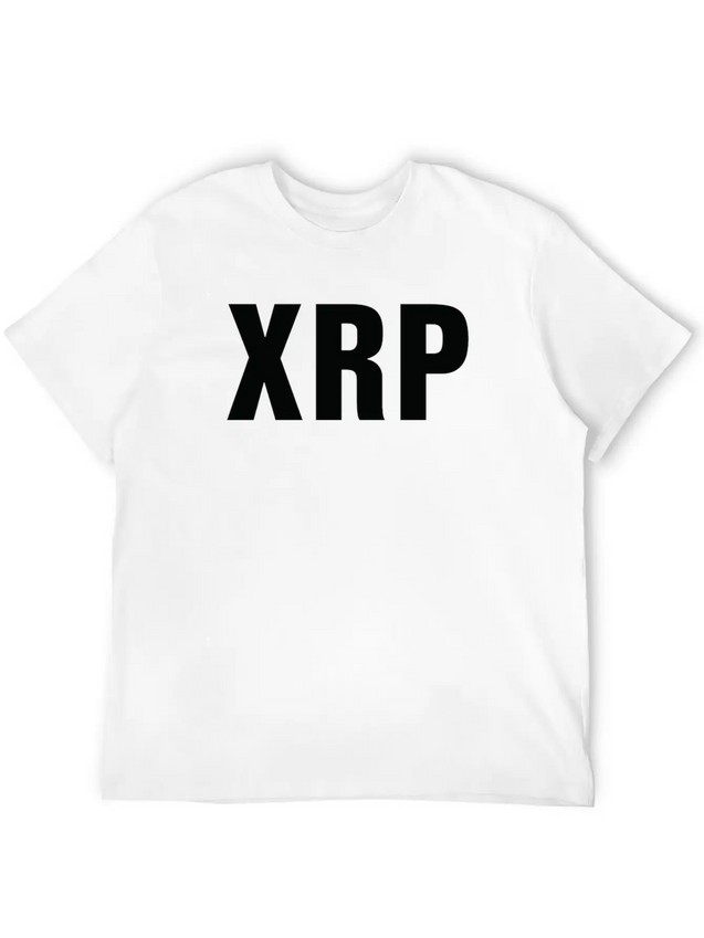 XRP Black Cryptocurrency Digital Blockchain Ripple Lightweight Cotton T-Shirt – Daily Comfort Graphic Shirt