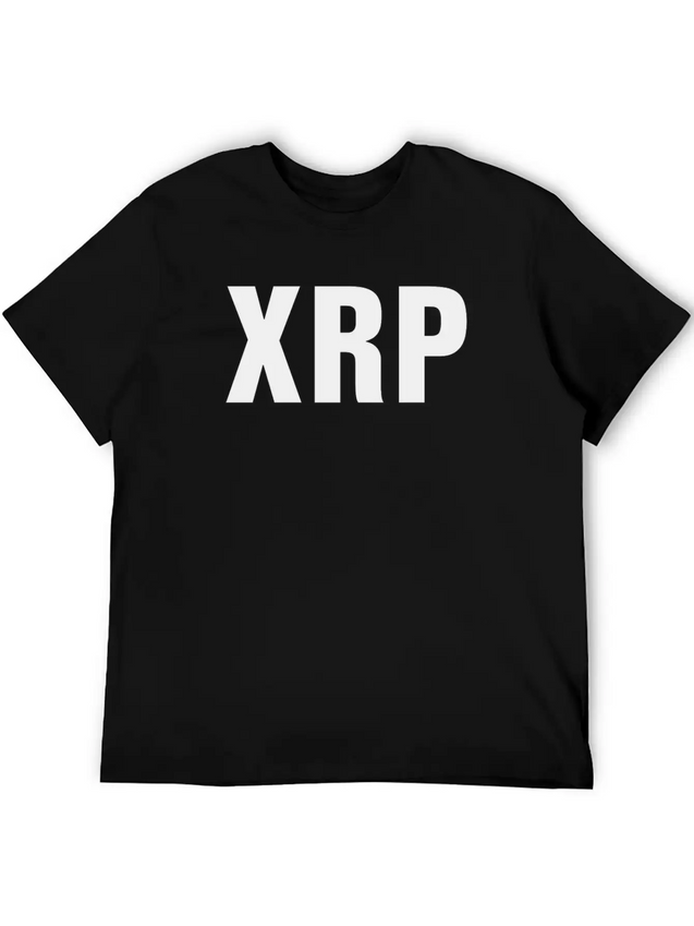 XRP Black Cryptocurrency Digital Blockchain Ripple Lightweight Cotton T-Shirt – Daily Comfort Graphic Shirt