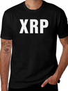XRP Black Cryptocurrency Digital Blockchain Ripple Lightweight Cotton T-Shirt – Daily Comfort Graphic Shirt