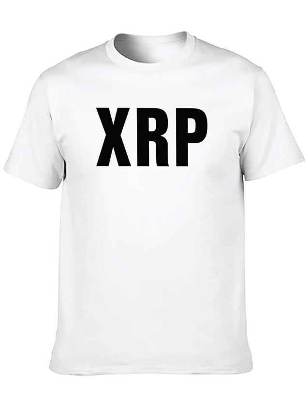 XRP Black Cryptocurrency Digital Blockchain Ripple Lightweight Cotton T-Shirt – Daily Comfort Graphic Shirt