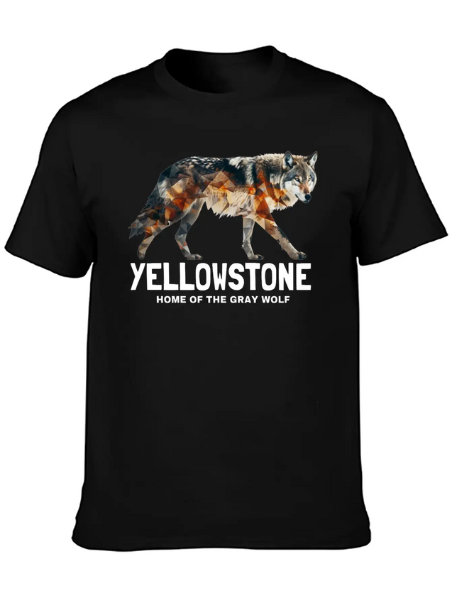 Yellowstone Gray Wolf - Home Of The Gray Wolf Lightweight Cotton T-Shirt – Daily Comfort Graphic Shirt