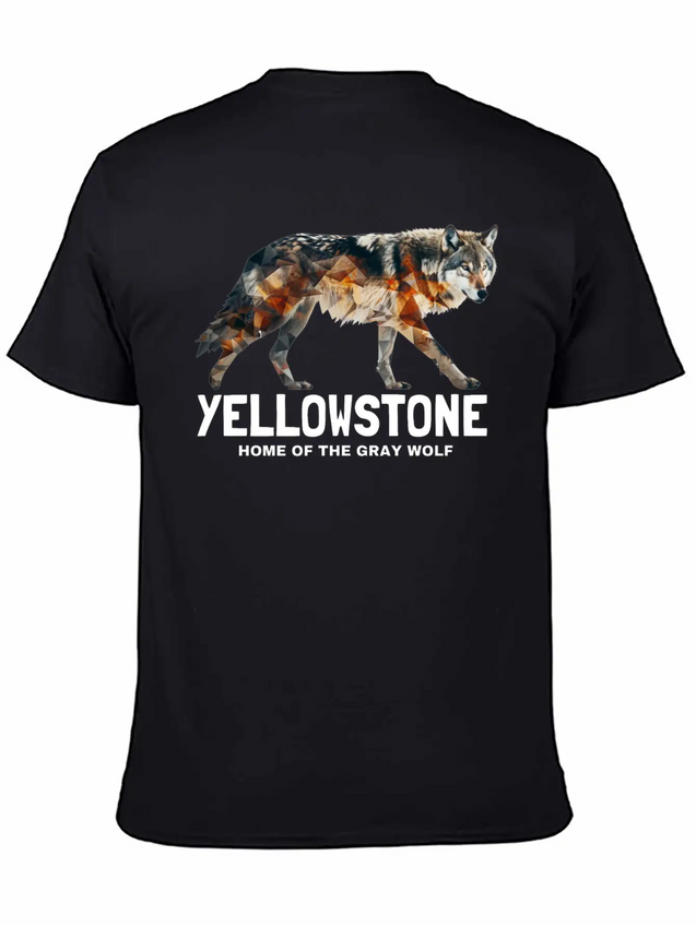 Yellowstone Gray Wolf - Home Of The Gray Wolf Lightweight Cotton T-Shirt – Daily Comfort Graphic Shirt