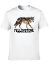Yellowstone Gray Wolf - Home Of The Gray Wolf Lightweight Cotton T-Shirt – Daily Comfort Graphic Shirt
