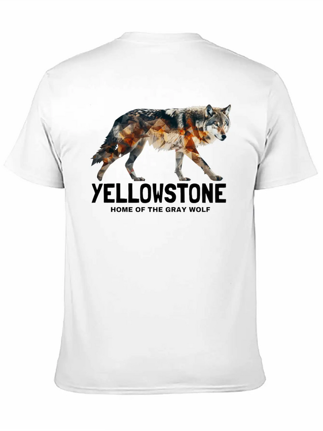 Yellowstone Gray Wolf - Home Of The Gray Wolf Lightweight Cotton T-Shirt – Daily Comfort Graphic Shirt