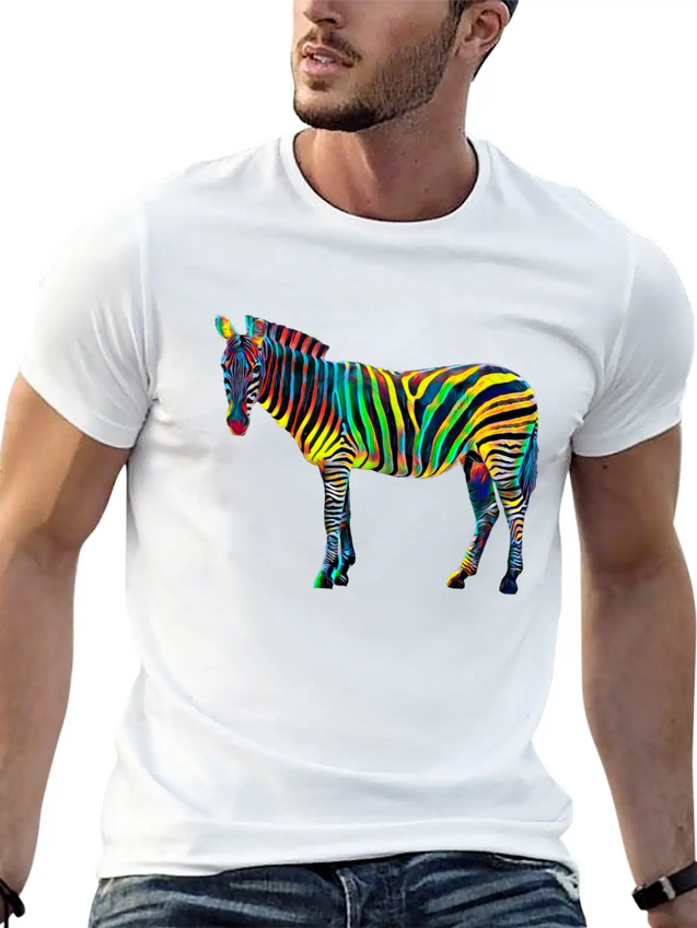 Zebra Cub Design Africa Jungle Party Lightweight Cotton T-Shirt – Daily Comfort Graphic Shirt