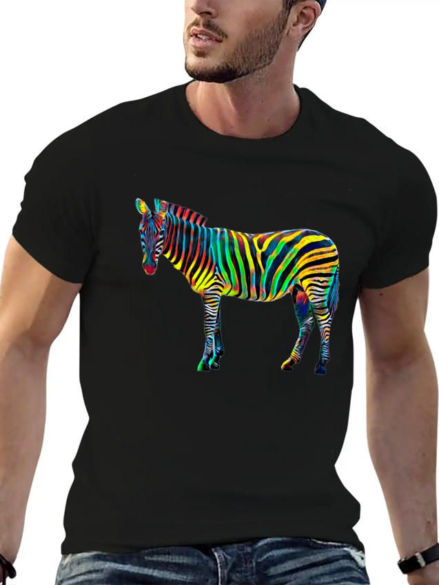 Zebra Cub Design Africa Jungle Party Lightweight Cotton T-Shirt – Daily Comfort Graphic Shirt