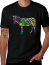 Zebra Cub Design Africa Jungle Party Lightweight Cotton T-Shirt – Daily Comfort Graphic Shirt