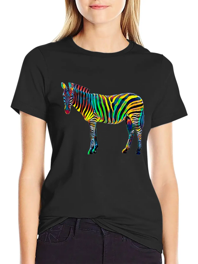 Zebra Cub Design Africa Jungle Party Lightweight Cotton T-Shirt – Daily Comfort Graphic Shirt