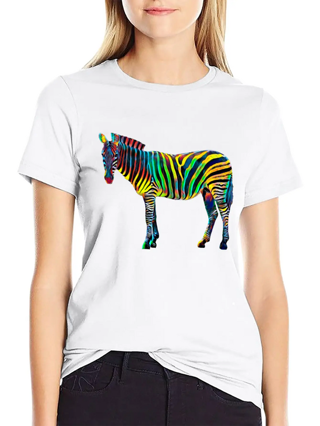 Zebra Cub Design Africa Jungle Party Lightweight Cotton T-Shirt – Daily Comfort Graphic Shirt