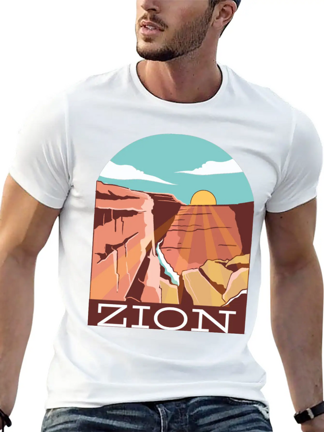 Zion National Park Zion National Park Gift Inspira Lightweight Cotton T-Shirt – Daily Comfort Graphic Shirt