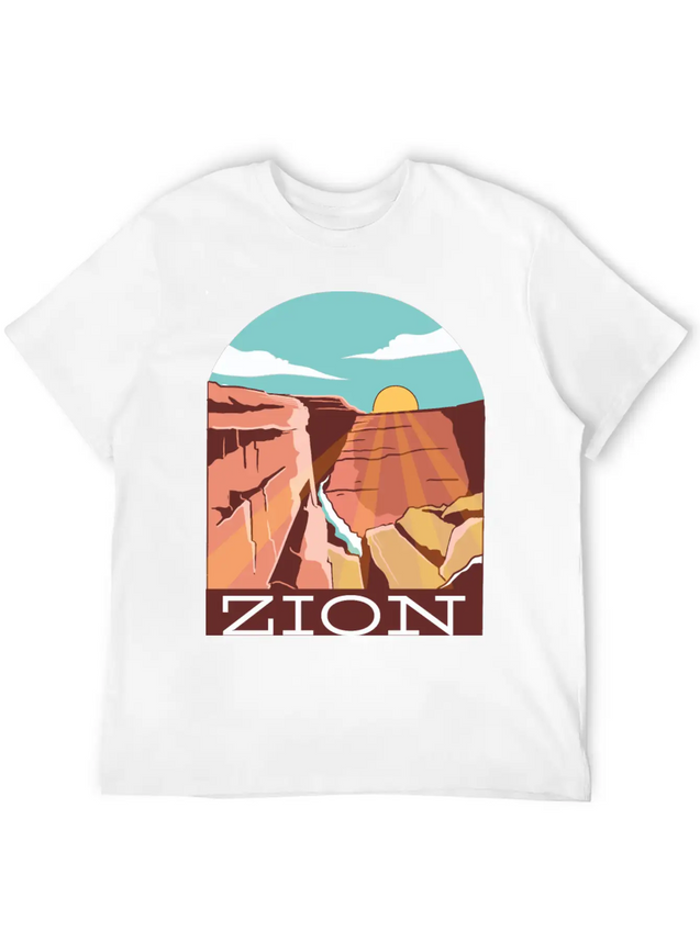 Zion National Park Zion National Park Gift Inspira Lightweight Cotton T-Shirt – Daily Comfort Graphic Shirt