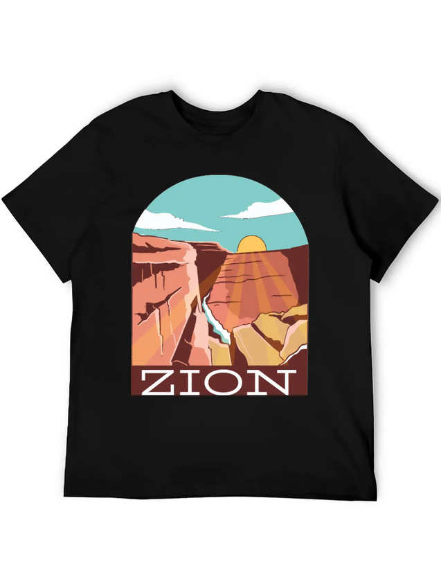 Zion National Park Zion National Park Gift Inspira Lightweight Cotton T-Shirt – Daily Comfort Graphic Shirt
