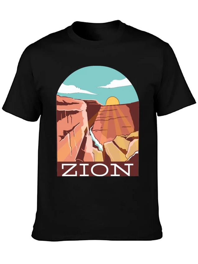 Zion National Park Zion National Park Gift Inspira Lightweight Cotton T-Shirt – Daily Comfort Graphic Shirt