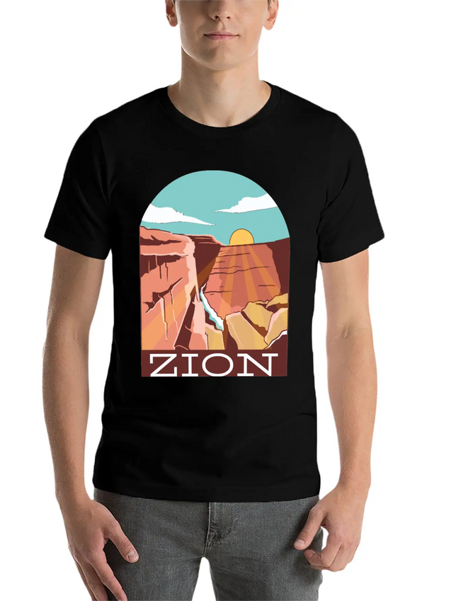 Zion National Park Zion National Park Gift Inspira Lightweight Cotton T-Shirt – Daily Comfort Graphic Shirt