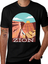 Zion National Park Zion National Park Gift Inspira Lightweight Cotton T-Shirt – Daily Comfort Graphic Shirt