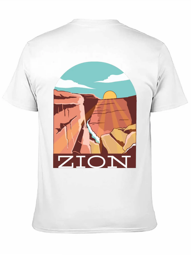 Zion National Park Zion National Park Gift Inspira Lightweight Cotton T-Shirt – Daily Comfort Graphic Shirt
