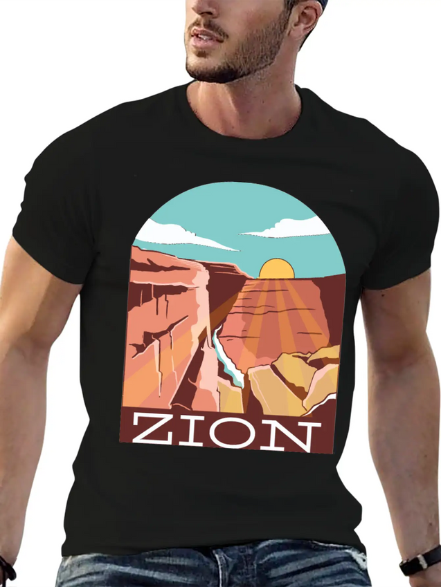 Zion National Park Zion National Park Gift Inspira Lightweight Cotton T-Shirt – Daily Comfort Graphic Shirt