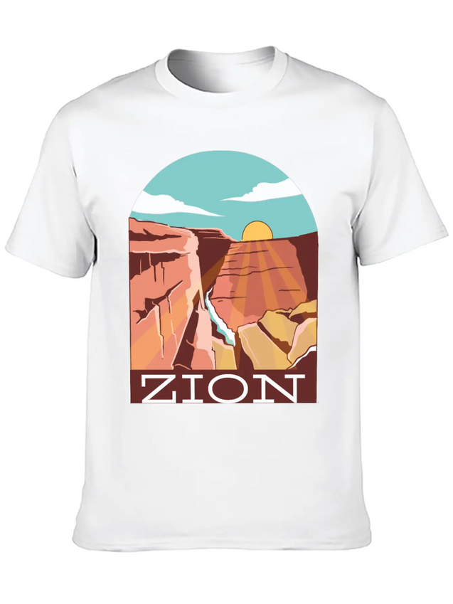 Zion National Park Zion National Park Gift Inspira Lightweight Cotton T-Shirt – Daily Comfort Graphic Shirt