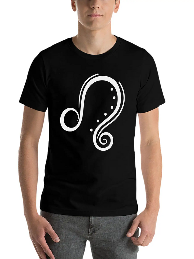 Zodiac Lion Lightweight Cotton T-Shirt – Daily Comfort Graphic Shirt