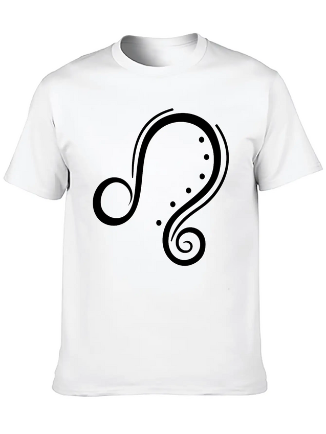 Zodiac Lion Lightweight Cotton T-Shirt – Daily Comfort Graphic Shirt