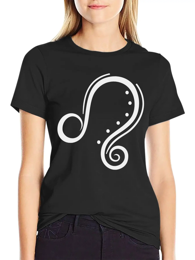 Zodiac Lion Lightweight Cotton T-Shirt – Daily Comfort Graphic Shirt