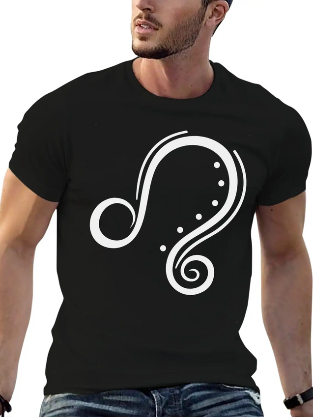 Zodiac Lion Lightweight Cotton T-Shirt – Daily Comfort Graphic Shirt