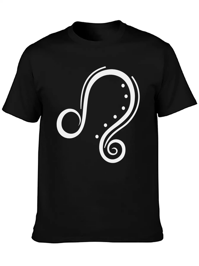 Zodiac Lion Lightweight Cotton T-Shirt – Daily Comfort Graphic Shirt
